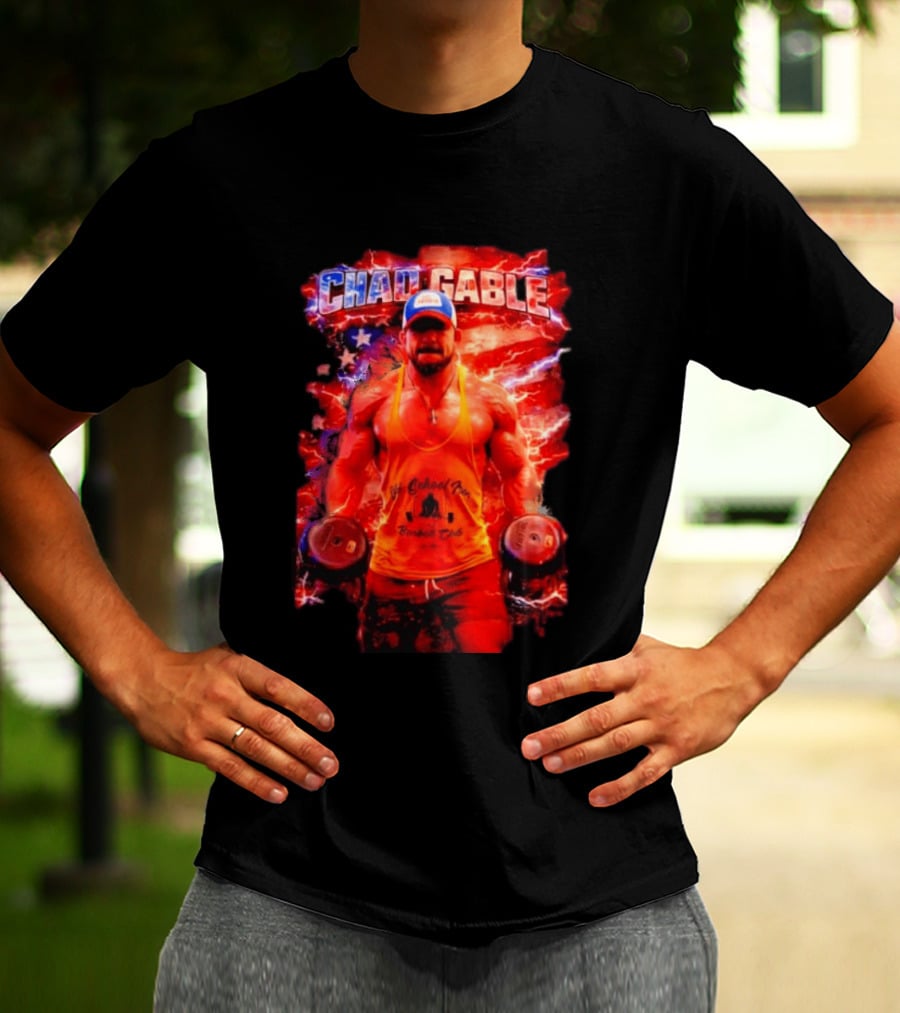 Chad Gable WWE Old School Iron Barbell Club Fitness Power Strength T-Shirt