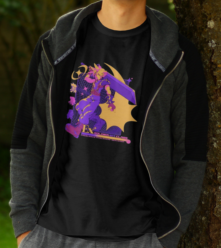 Cloud Strife Ex SOLDIER 1st Class Freelance Avalanche Mercenary Final Fantasy VII T-Shirt