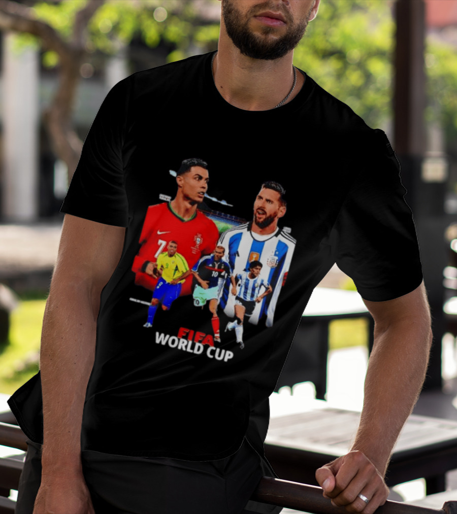 Cristiano Ronaldo Lionel Messi FIFA World Cup Ronaldo Nazario Zinedine Zidane Diego Maradona T-Shirt