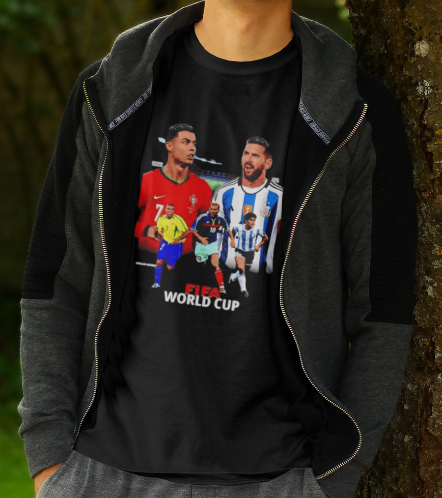 Cristiano Ronaldo Lionel Messi FIFA World Cup Ronaldo Nazario Zinedine Zidane Diego Maradona T-Shirt