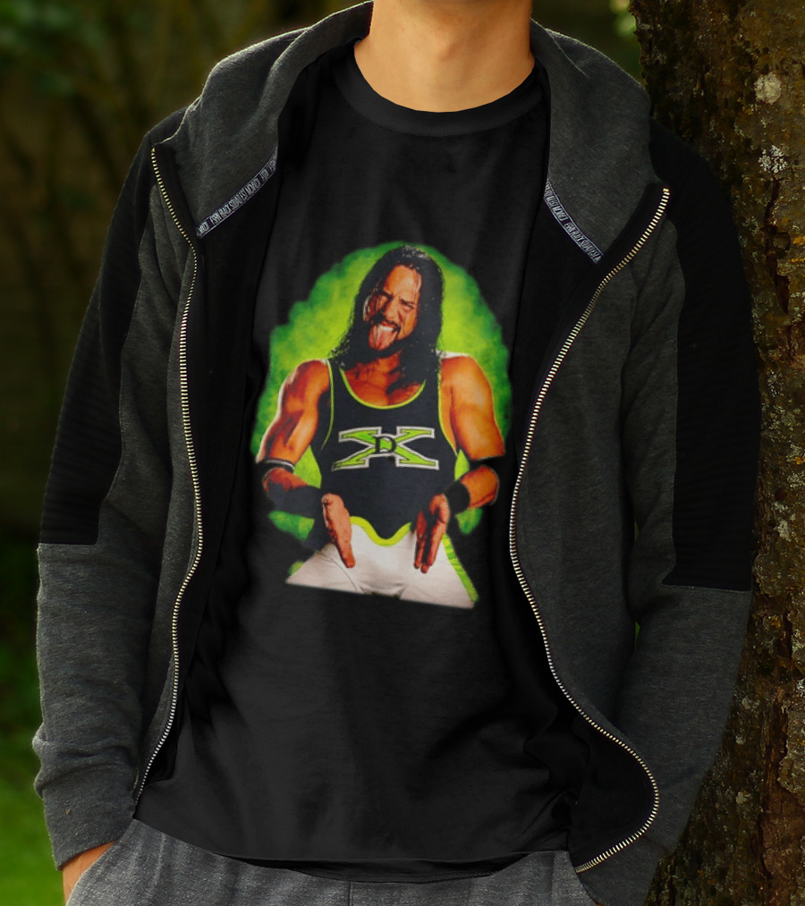 DX Seth Rollins Men's Wrestling Iconic Attitude Era Shawn X Pac D Generation X Green T-Shirt