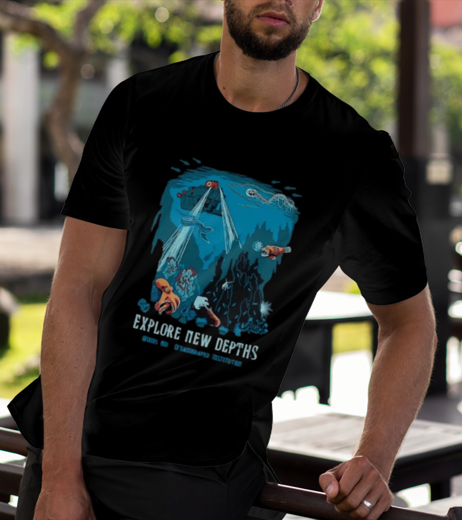 Explore New Depths Woods Hole Oceanographic Institution Submarine Adventure Ocean Exploration T-Shirt