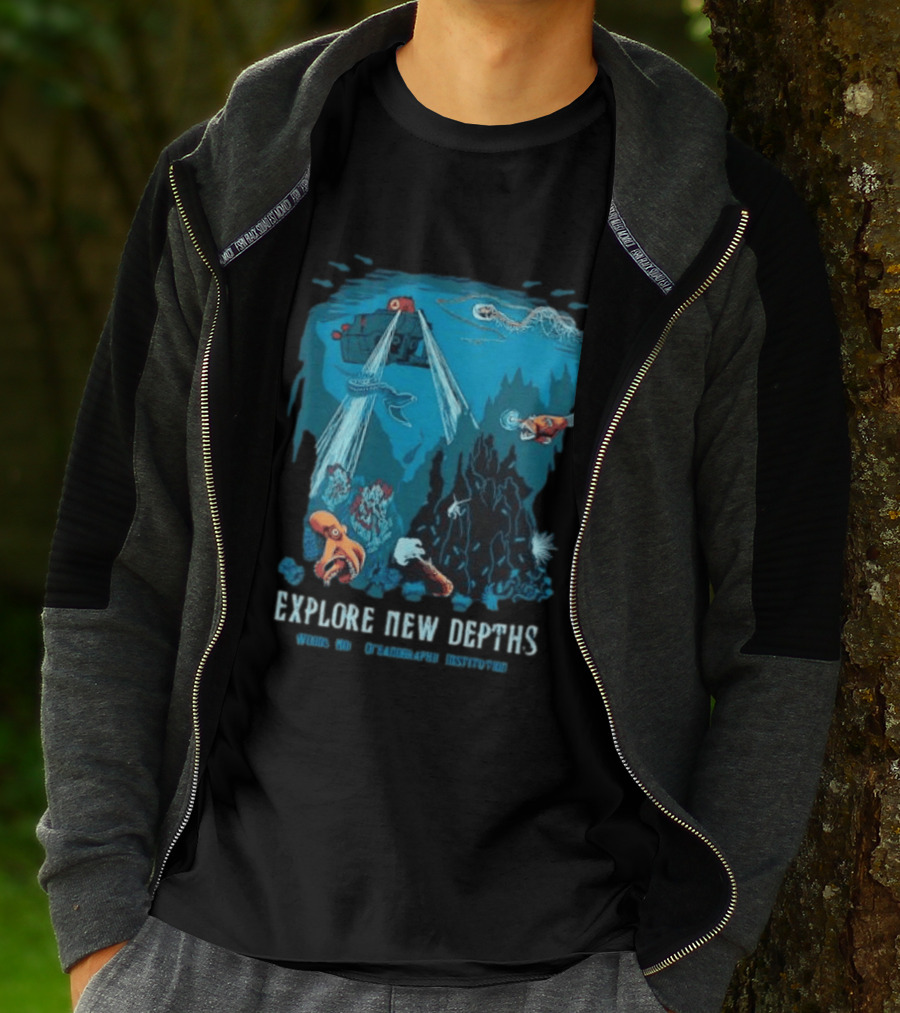 Explore New Depths Woods Hole Oceanographic Institution Submarine Adventure Ocean Exploration T-Shirt