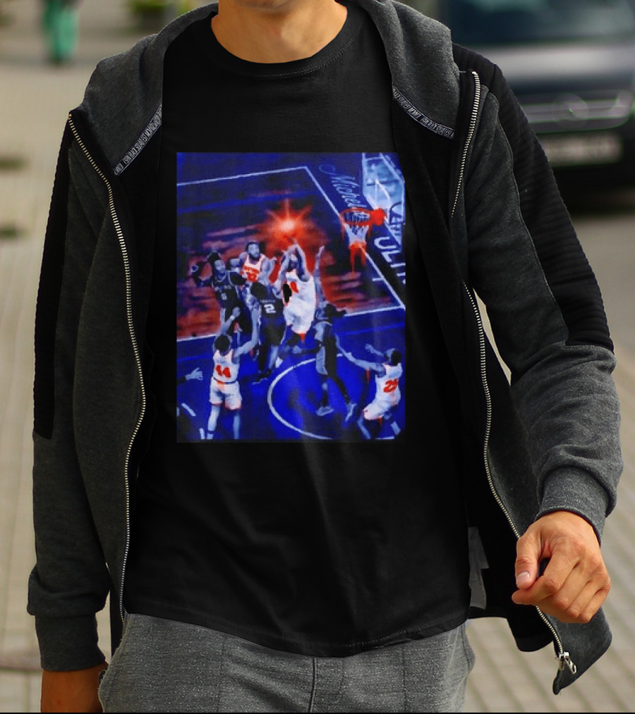 Jalen Brunson New York Knicks NBA Game Action Michelob Ultra Basketball Scene T-Shirt