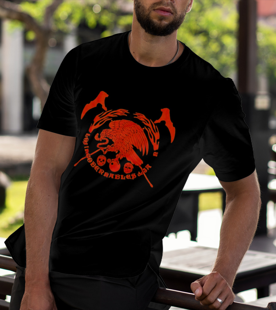 Mexican Eagle Los Irreborrables De Japor Skull T-Shirt
