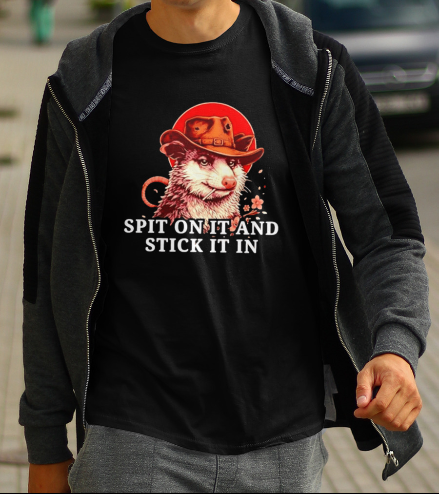 Spit On It And Stick It In Opossum Cowboy Red Hat T-Shirt
