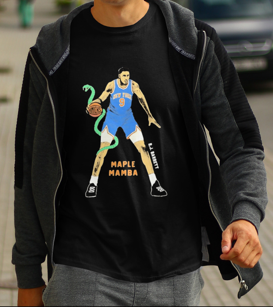 R.J. Barrett Knicks Maple Mamba Basketball Snake 9 T-Shirt
