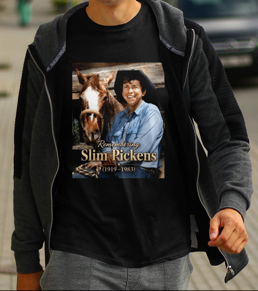 Remembering Slim Pickens 1919 1983 Cowboy T-Shirt