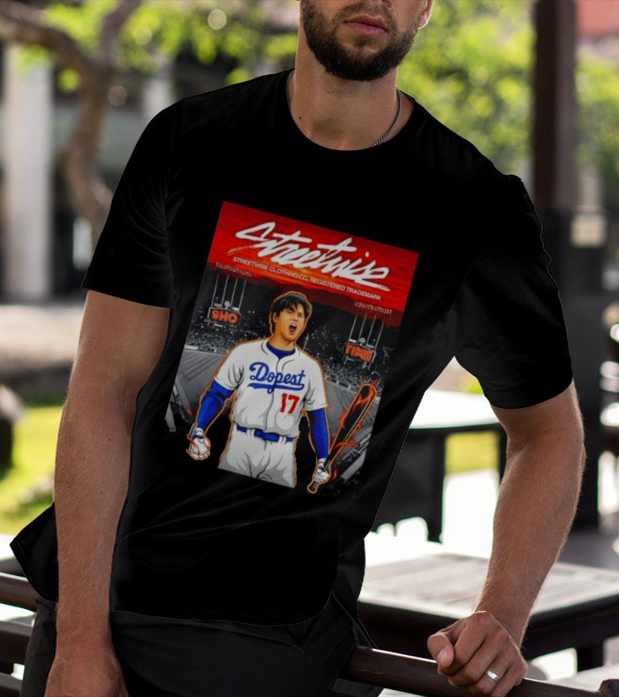 Shohei Ohtani Streetwise Dopest 17 Los Angeles Dodgers Baseball Stadium T-Shirt