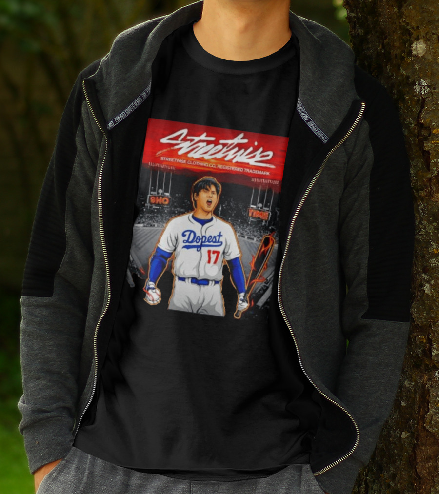 Shohei Ohtani Streetwise Dopest 17 Los Angeles Dodgers Baseball Stadium T-Shirt