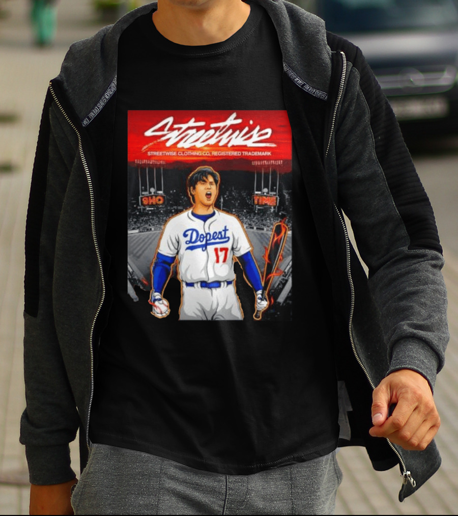 Shohei Ohtani Streetwise Dopest 17 Los Angeles Dodgers Baseball Stadium T-Shirt