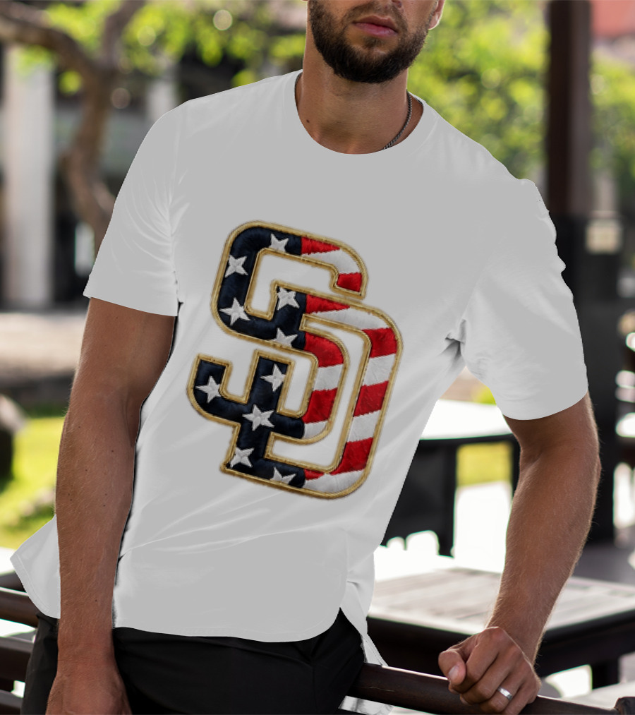 2026 Padres Fourth Of July Stars And Stripes SD T-Shirt