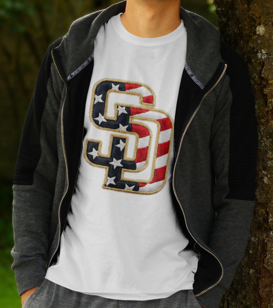 2026 Padres Fourth Of July Stars And Stripes SD T-Shirt