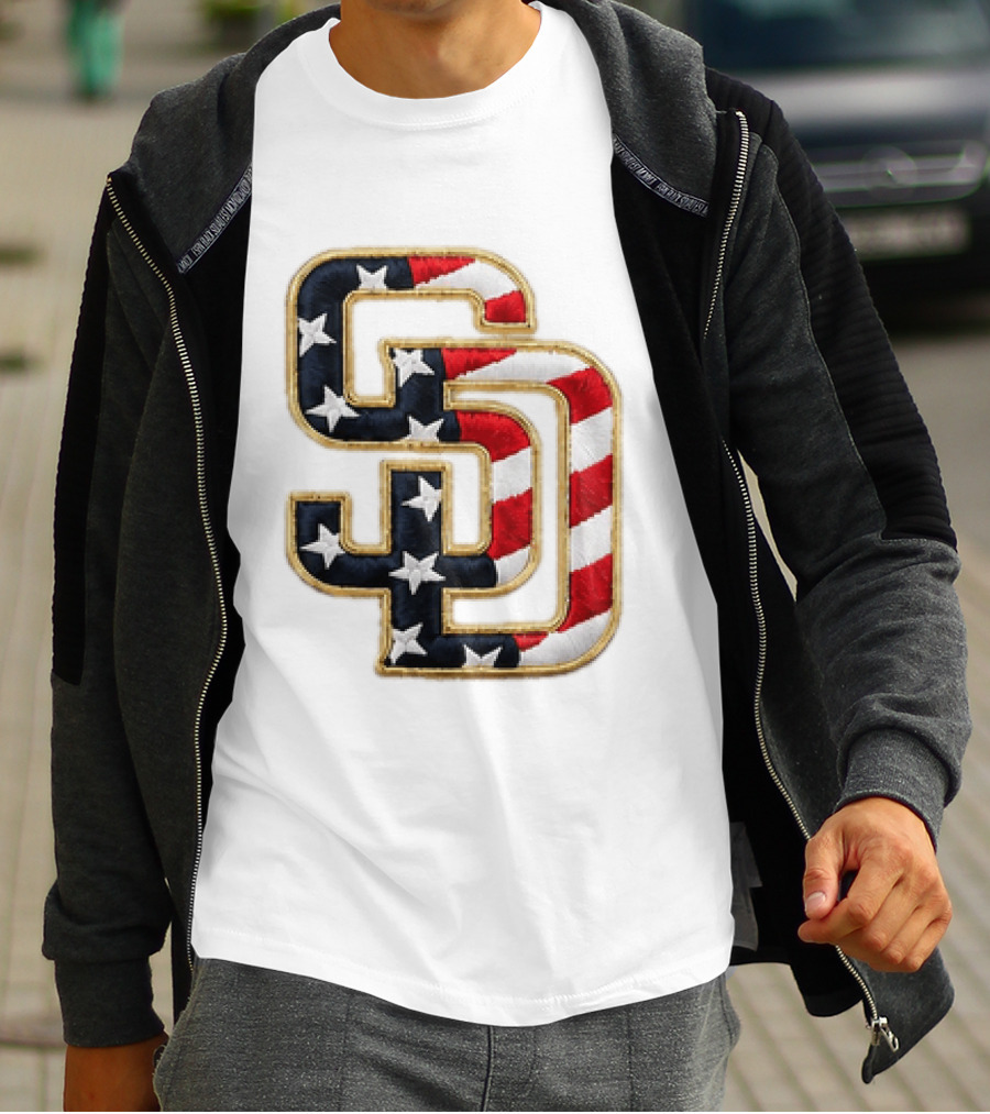 2026 Padres Fourth Of July Stars And Stripes SD T-Shirt
