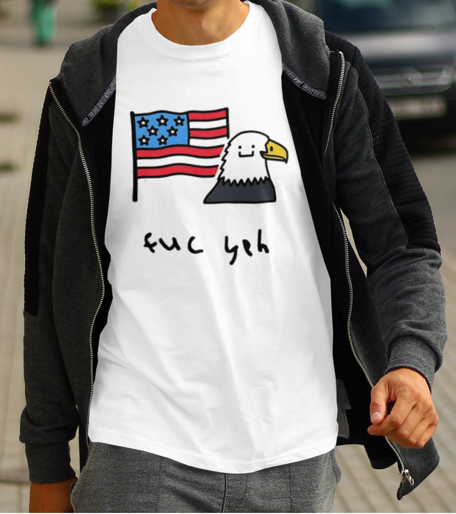 Bald Eagle United States Flag Patriotic Meme Fuc Yeh T-Shirt