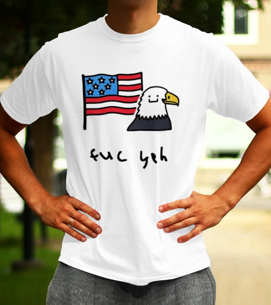 Bald Eagle United States Flag Patriotic Meme Fuc Yeh T-Shirt