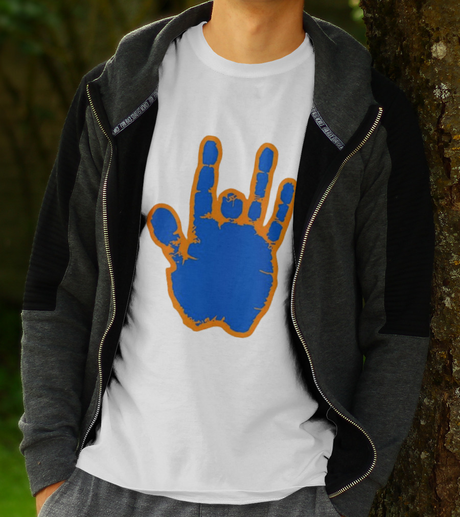 Florida Gators Blue And Orange Handprint Gesture T-Shirt