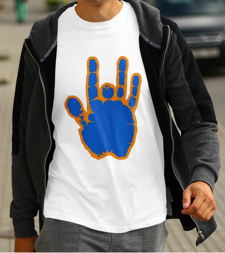 Florida Gators Blue And Orange Handprint Gesture T-Shirt