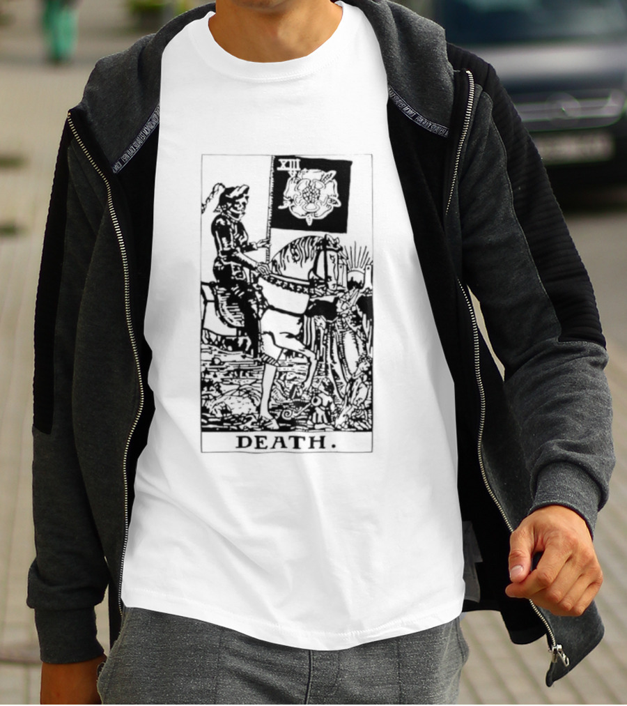 Death Rider Tarot Card Major Arcana XIII Skeleton Horseback T-Shirt