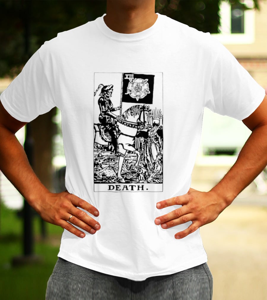 Death Rider Tarot Card Major Arcana XIII Skeleton Horseback T-Shirt