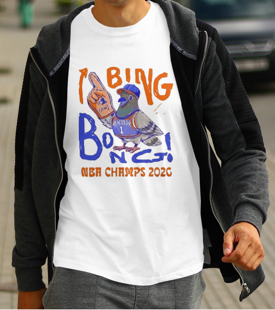 New York Pigeon BING BONG #1 Fan NBA Champs 2026 T-Shirt