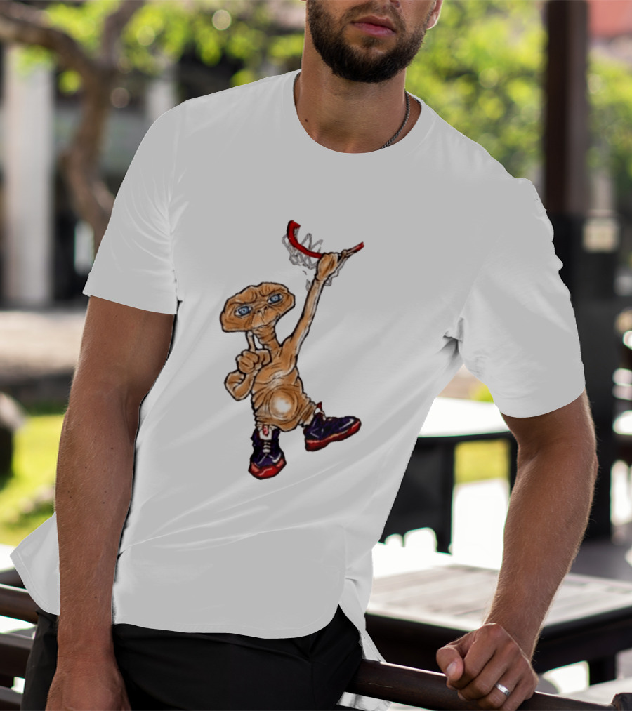 E The Extra Terrestrial Dunk Basketball Alien Retro Sneakers T-Shirt