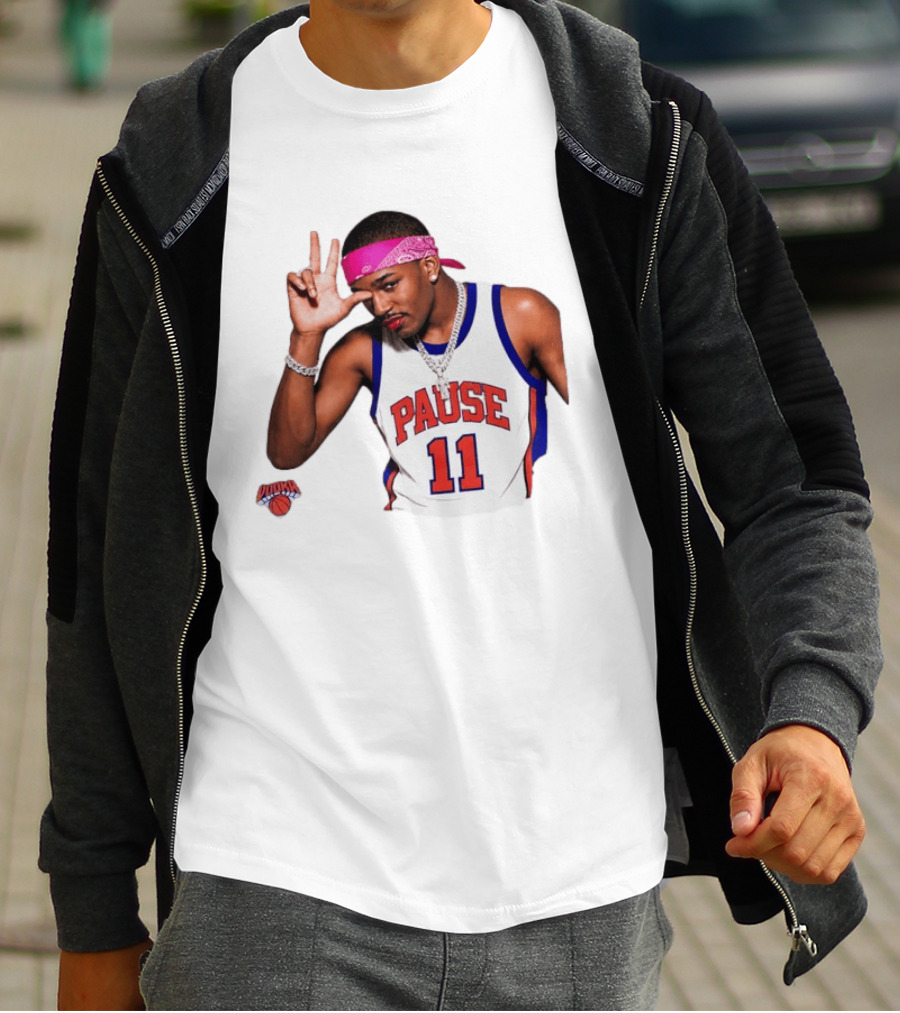 Pause Brunson 11 New York Knicks Basketball Icon Nodoka T-Shirt