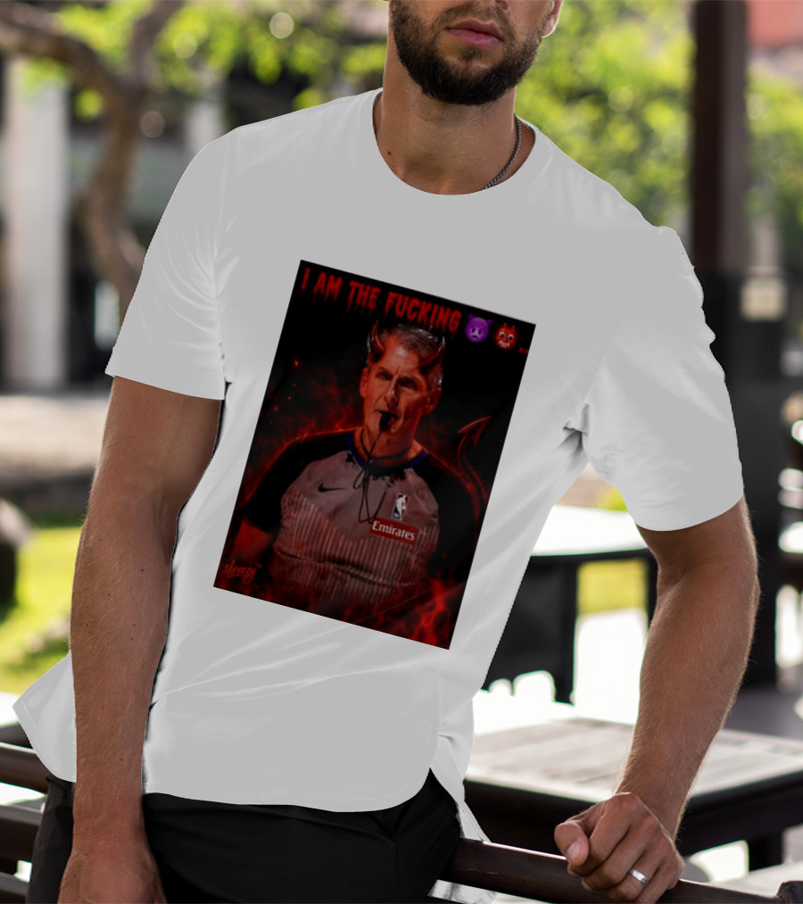 I Am The Fucking Emoji Devil Scott Foster NBA Referee Emirate T-Shirt