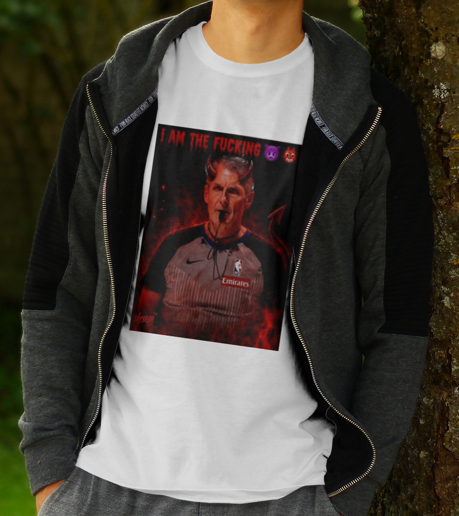 I Am The Fucking Emoji Devil Scott Foster NBA Referee Emirate T-Shirt