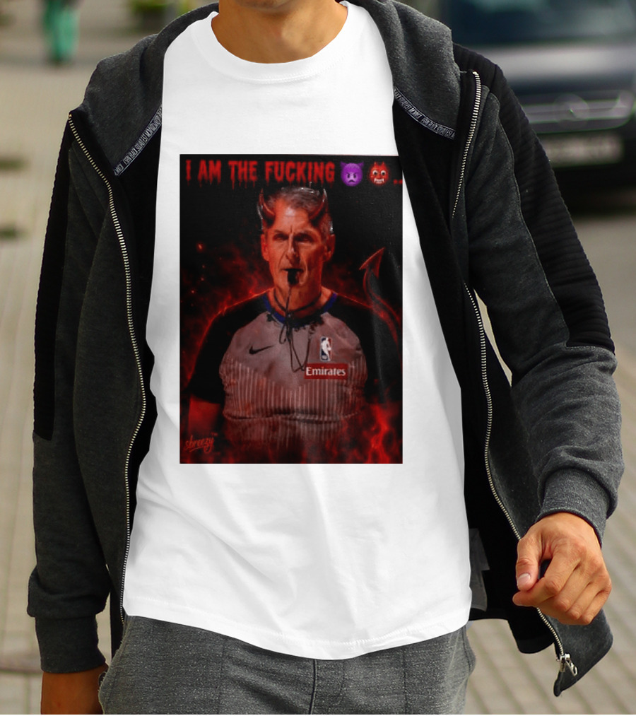 I Am The Fucking Emoji Devil Scott Foster NBA Referee Emirate T-Shirt