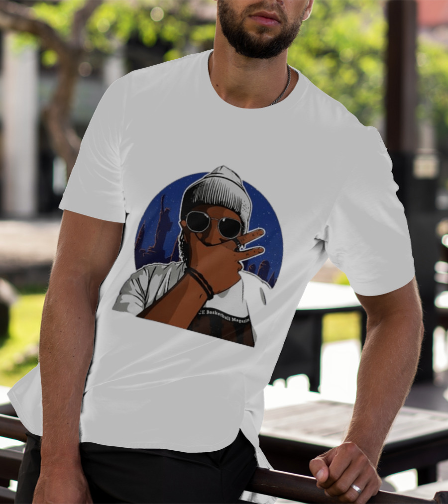 Jalen Brunson New York Knicks NBA Basketball Magazine Skyline T-Shirt