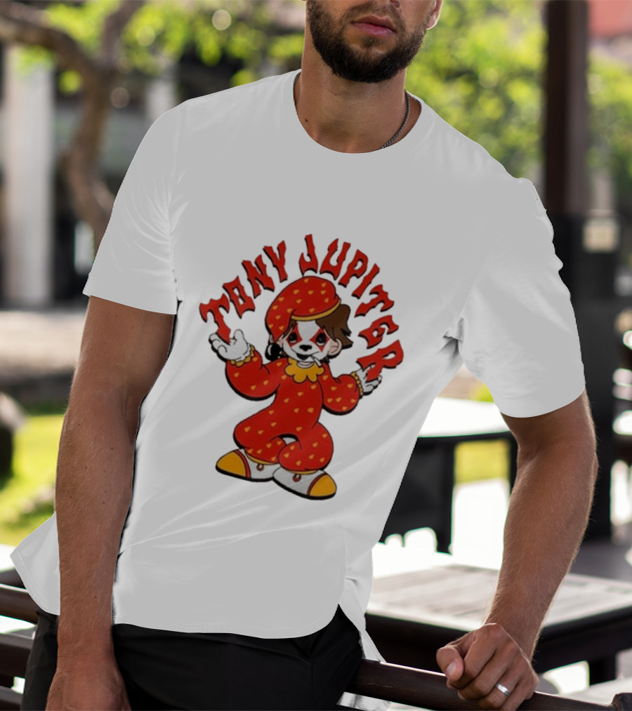 Tony Jupiter Clown Costume Red With White And Yellow T-Shirt