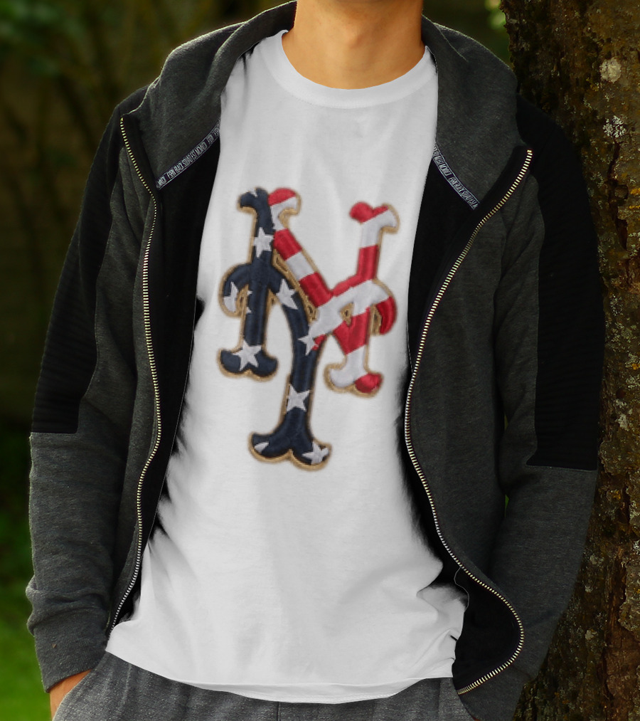 Mets American Flag Stars And Stripes Fourth Of July T-Shirt