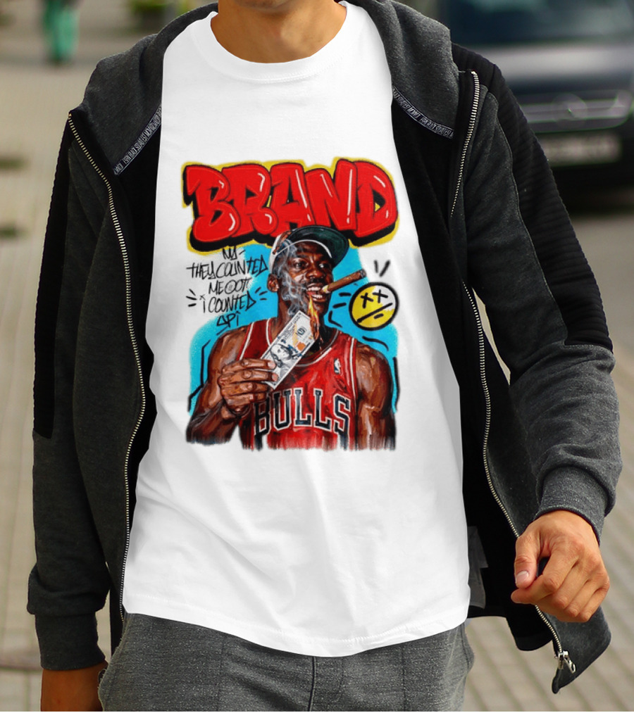 BRAND Michael Jordan Chicago Bulls NBA They Counted Me Out I Counted Spit T-Shirt
