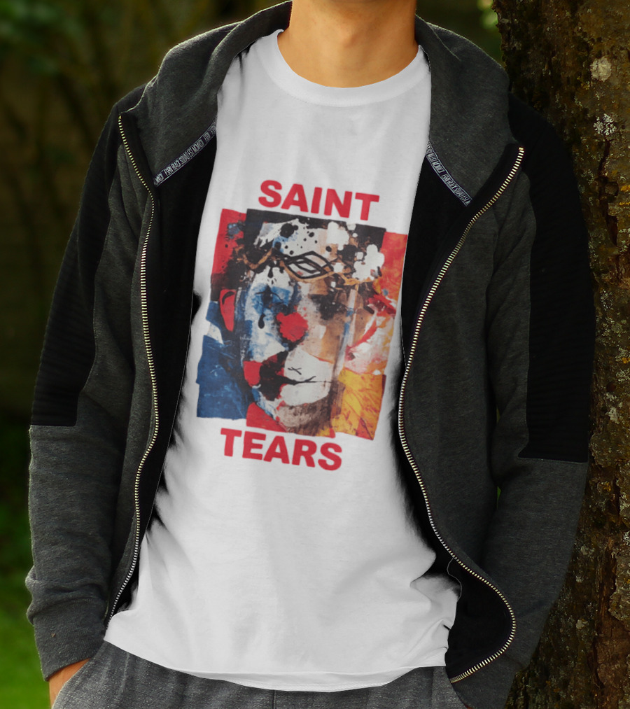 Miles McBride Saint Tears Colorful Artistic Face T-Shirt