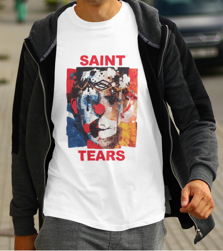 Miles McBride Saint Tears Colorful Artistic Face T-Shirt
