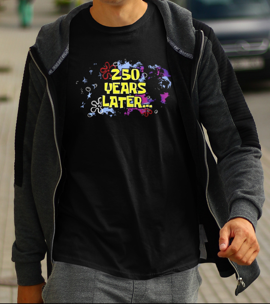 250 Years Later SpongeBob Time Card T-Shirt