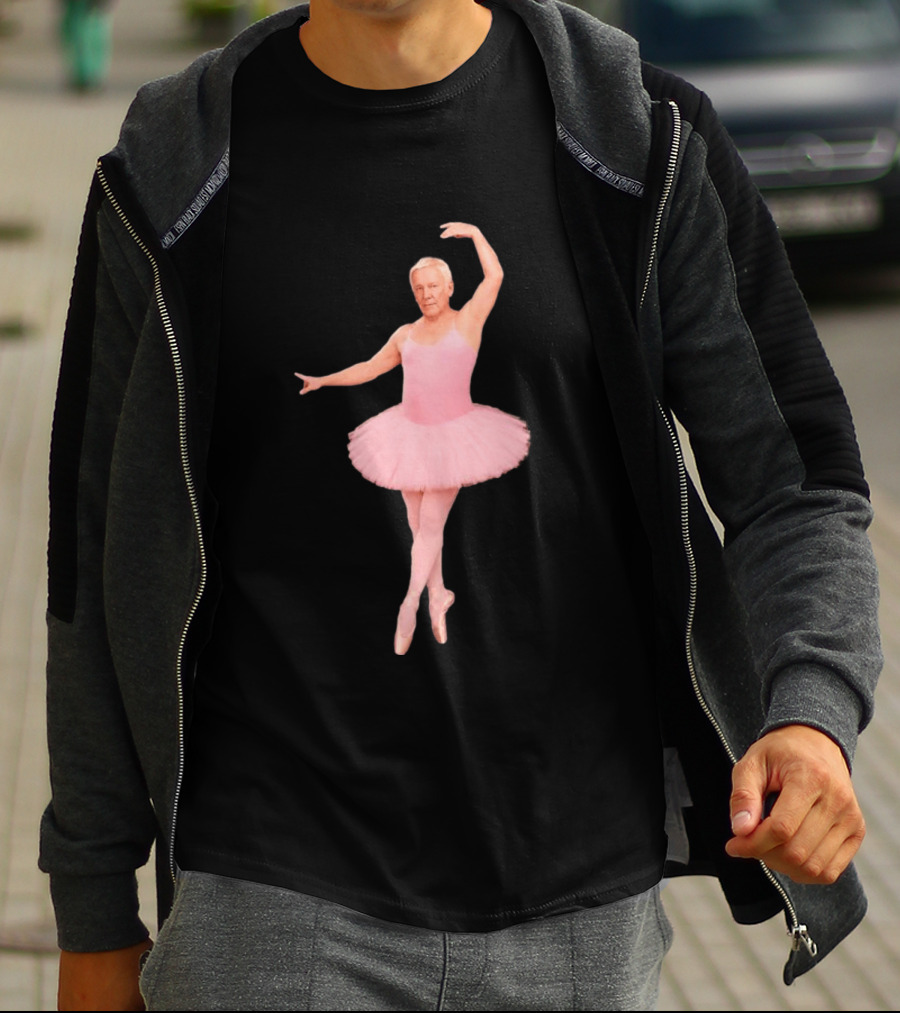 Geddy Lee Wearing Pink Ballerina Alex Lifeson Costume Iconic Image T-Shirt