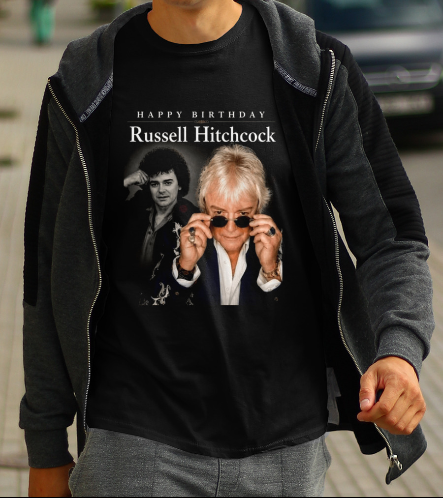 Happy Birthday Russell Hitchcock Iconic Music Celebration T-Shirt