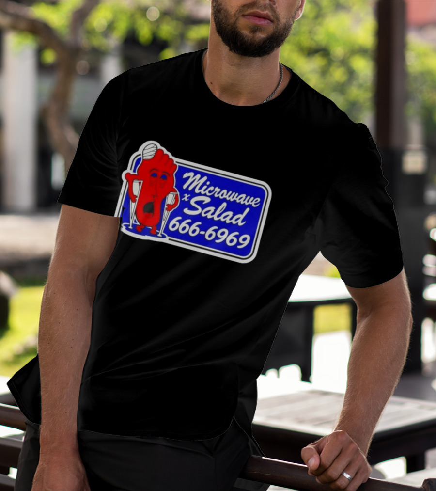 Microwave X Salad 666 6969 Red Foot With Crutches T-Shirt