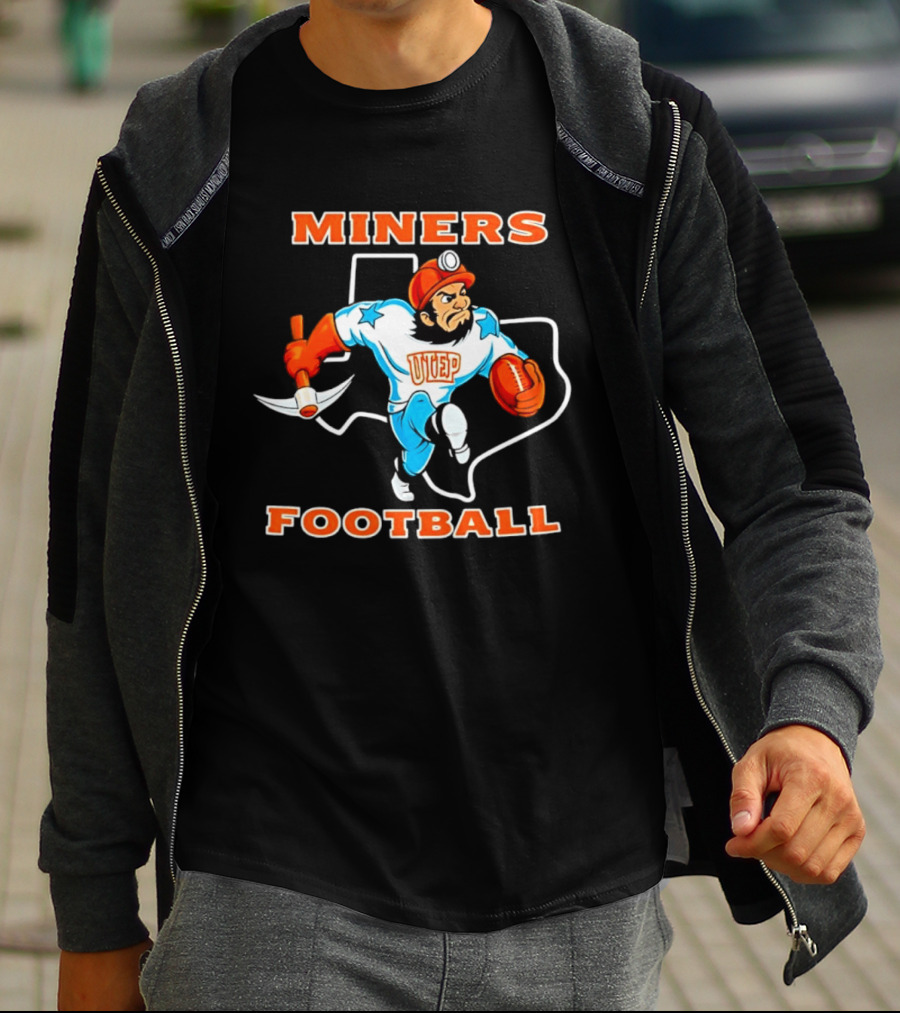 UTEP Miners Texas Football Mascot Cartoon T-Shirt