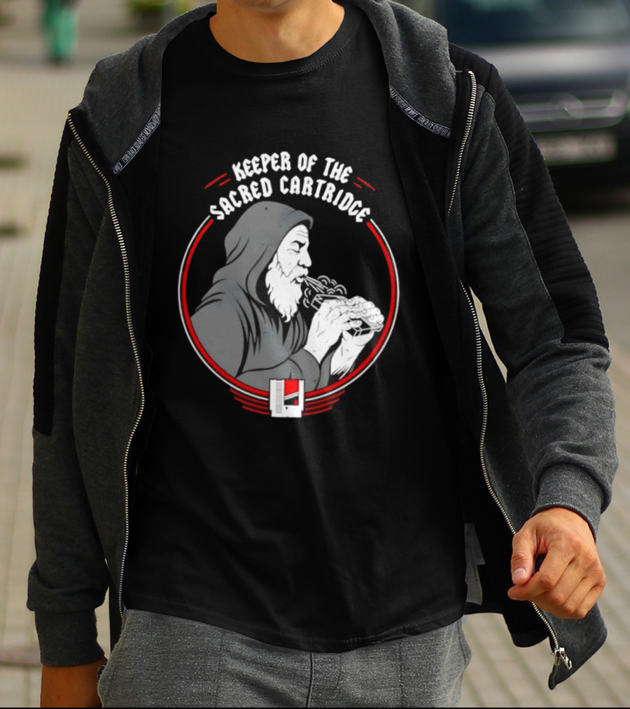 Keeper Of The Sacred Cartridge Gaming System Old Monk T-Shirt