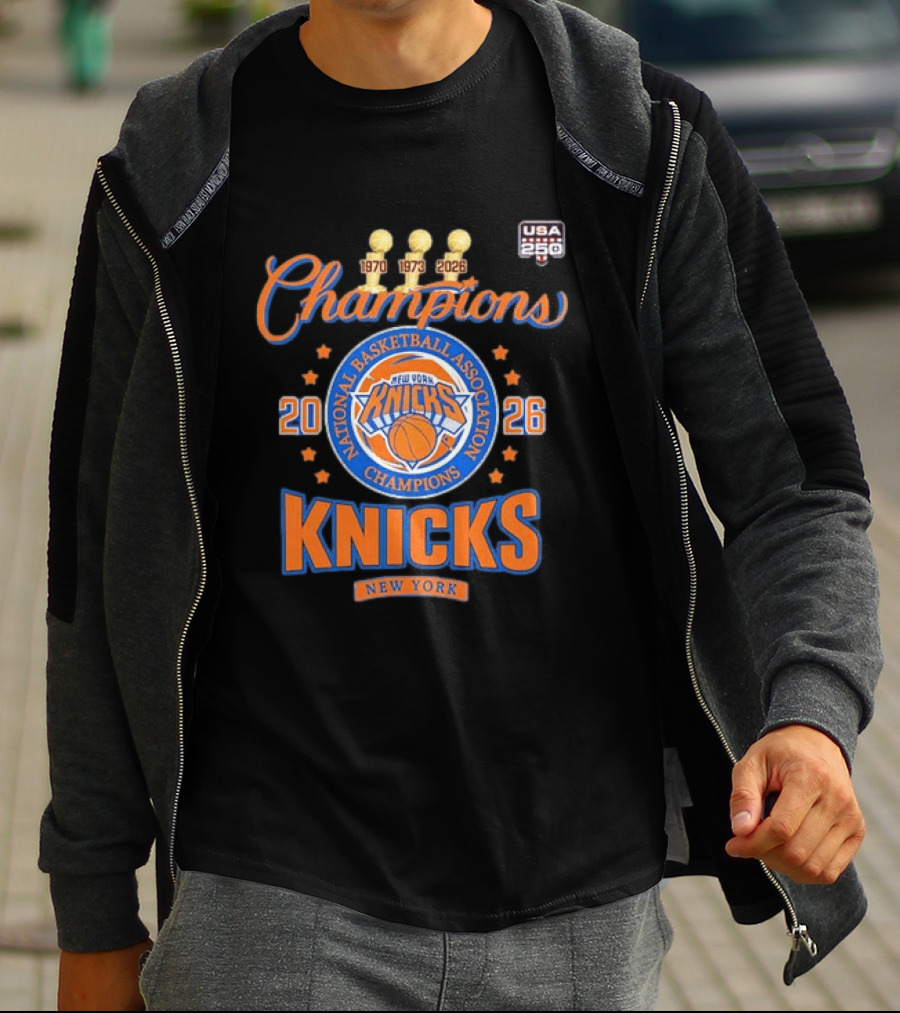 New York Knicks NBA Champions 1970 1973 2026 Trophies USA 250 T-Shirt