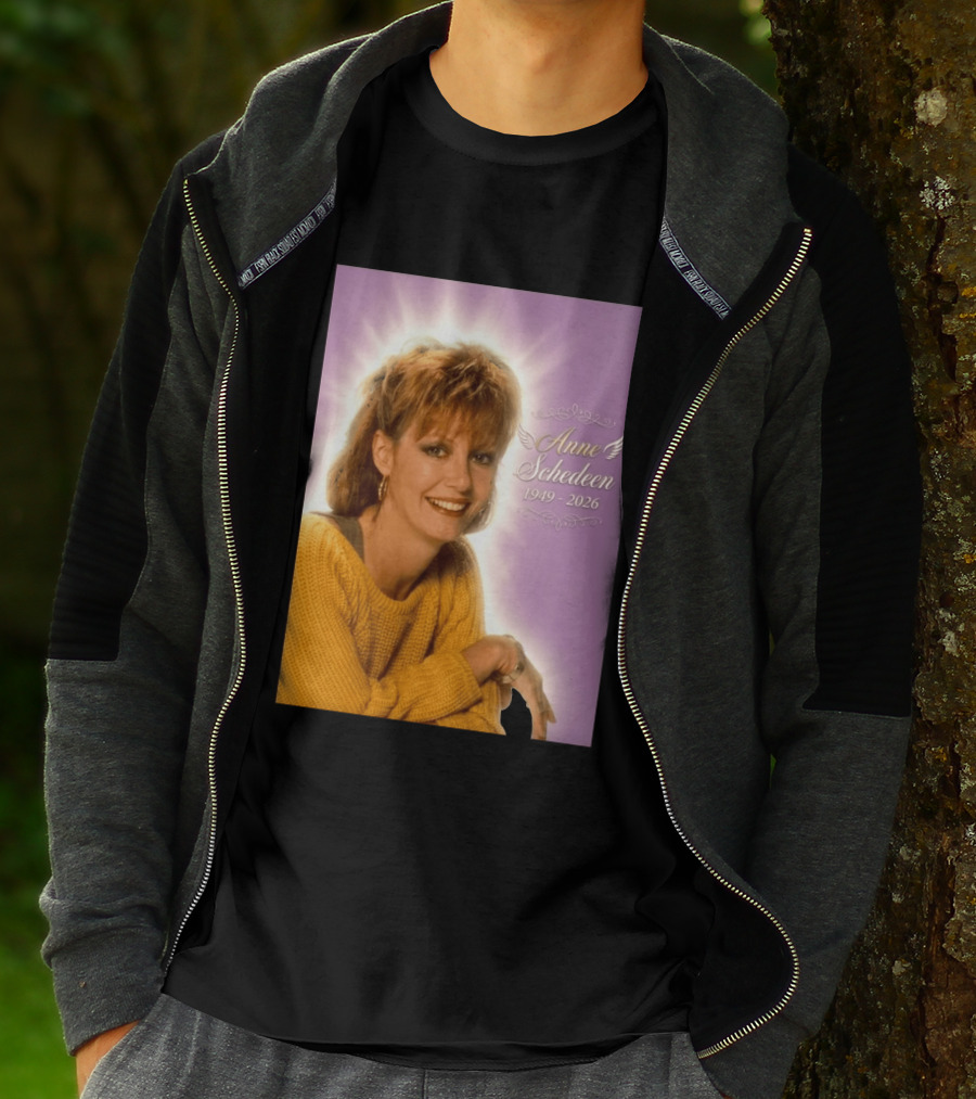 Anne Schedeen 1949 2026 Memorial Image With Angel Wings T-Shirt