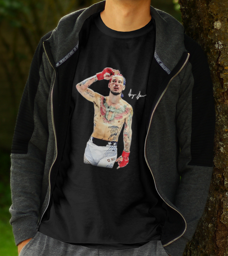 Sean O'Malley UFC MMA Fighter Autographed Pose T-Shirt