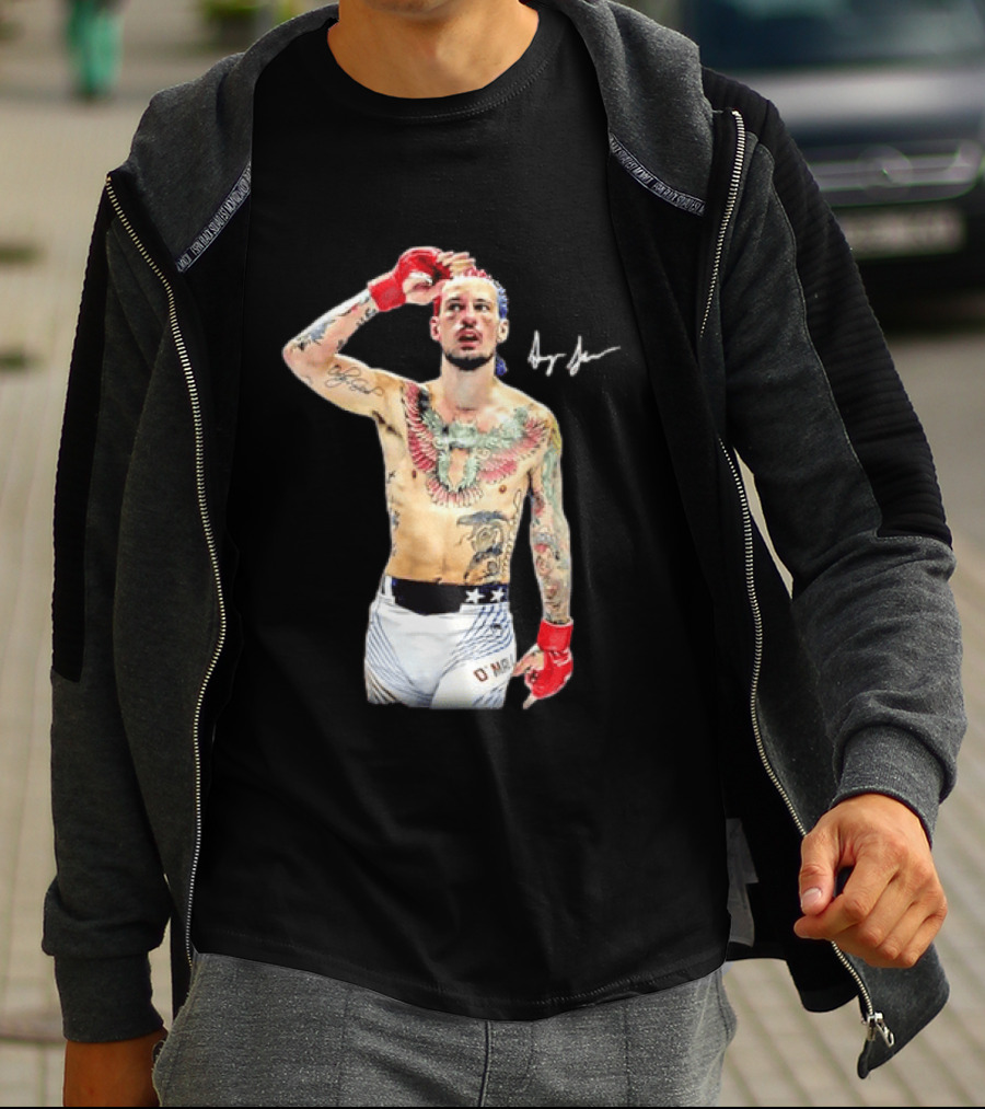Sean O'Malley UFC MMA Fighter Autographed Pose T-Shirt