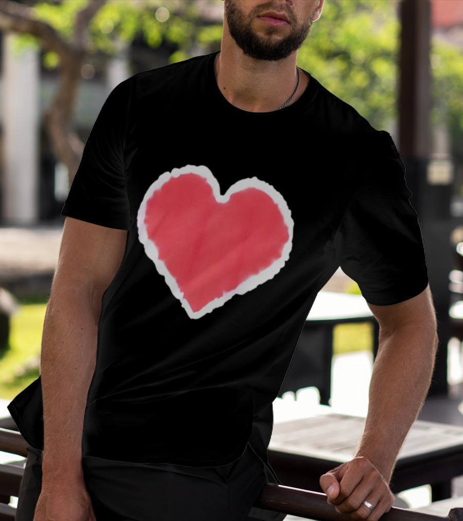 Tie Dye Heart Red Paint Splash T-Shirt
