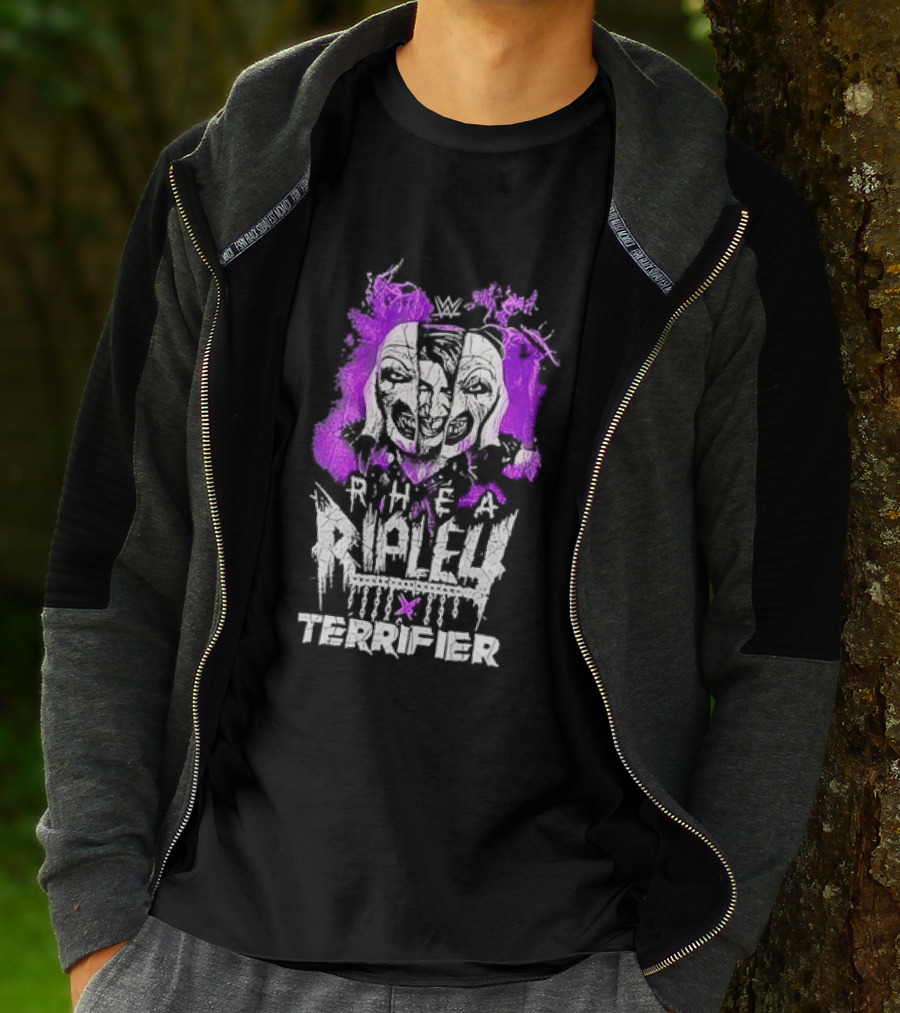 Rhea Ripley Terrifier Split Mask Purple WWE T-Shirt