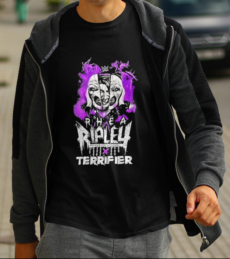 Rhea Ripley Terrifier Split Mask Purple WWE T-Shirt