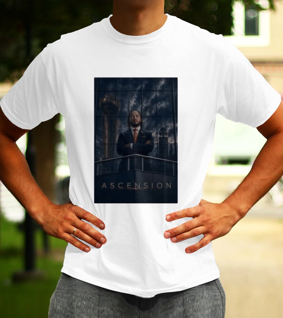 Ascension Jalen Brunson 2026 NBA Champs Trophy Victory Skyline T-Shirt